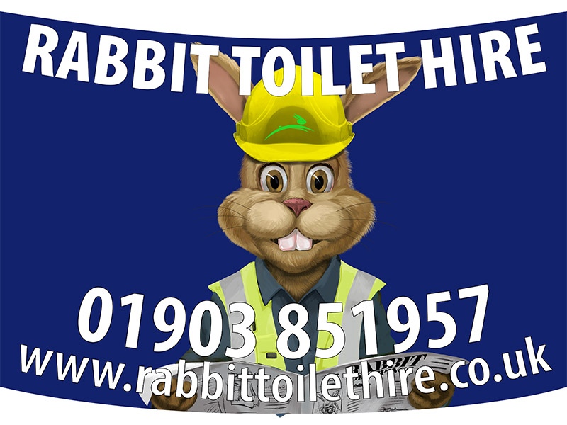 Rabbit Toilet Hire side and back - Rabbit Toilet Hire